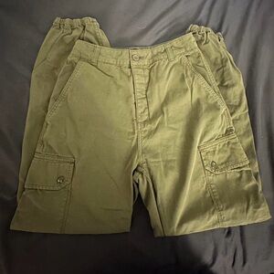 Topshop women’s Green Cargo pants